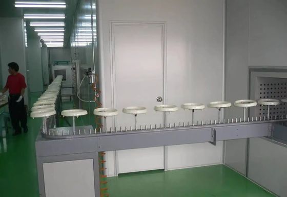 High-Speed Automatic "Chain-on-Edge" Spindle Conveyor System for Small Parts Painting and Rotational Coating