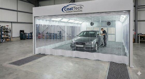 CoatTech Compact Smart Repair Bay for Spot Painting and Polishing with High-Efficiency Filtration