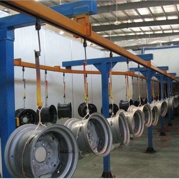 500kg Load Overhead Conveyor System Electric Heating Paint Line Conveyor For Diverse Dimensions